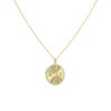 Personal Story Medallion Necklace – Lucky Symbol & Engravable（Pleated）