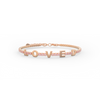 Morganite Birthstone Tennis Bracelet 18K Rose Gold SB001A