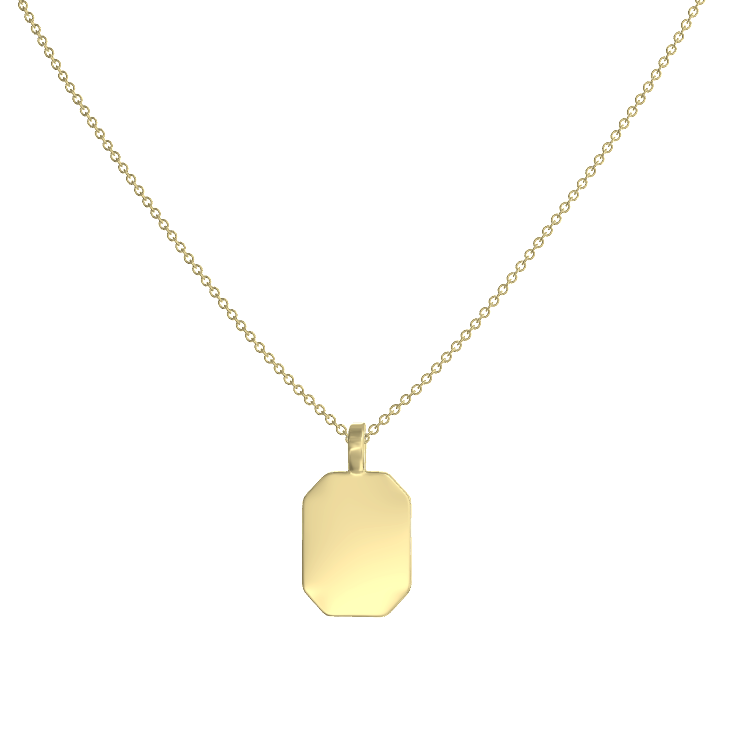 Zodiac & Initial Gemstone Pendant Necklace – Octagon