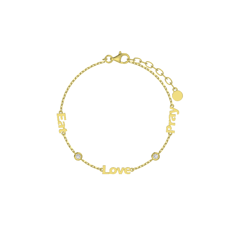 Linked by Love – Name Bracelet with Emotional Spark
