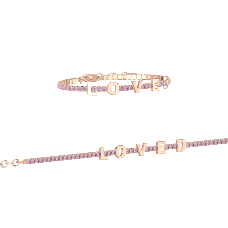 Birthstone Name Tennis Bracelet