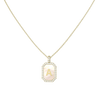 Zodiac & Initial Gemstone Pendant Necklace – Octagon