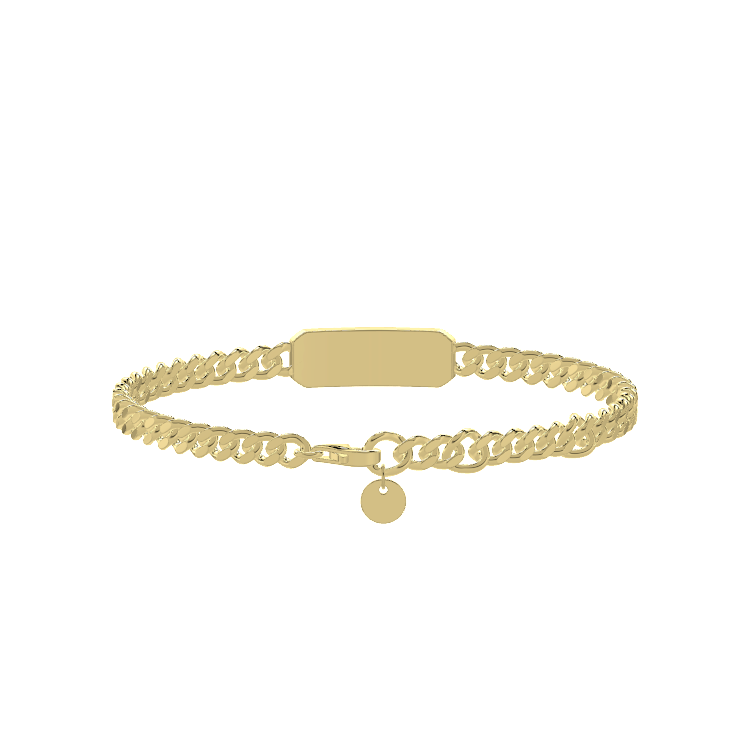 Pavé Letter ID Bar Curb Chain Bracelet His & Hers