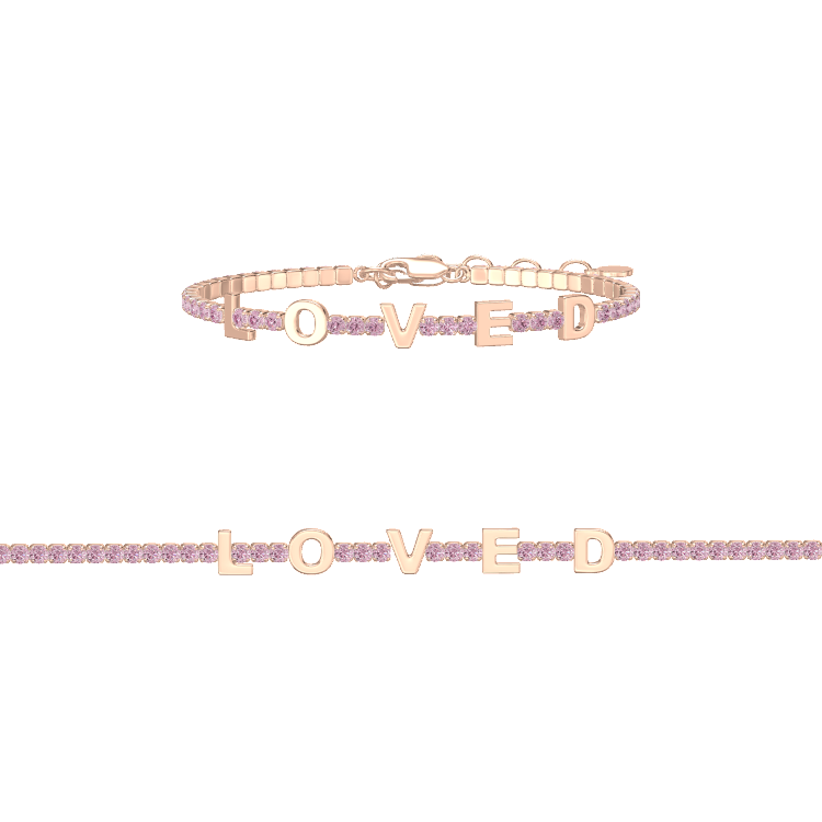 Birthstone Name Tennis Bracelet