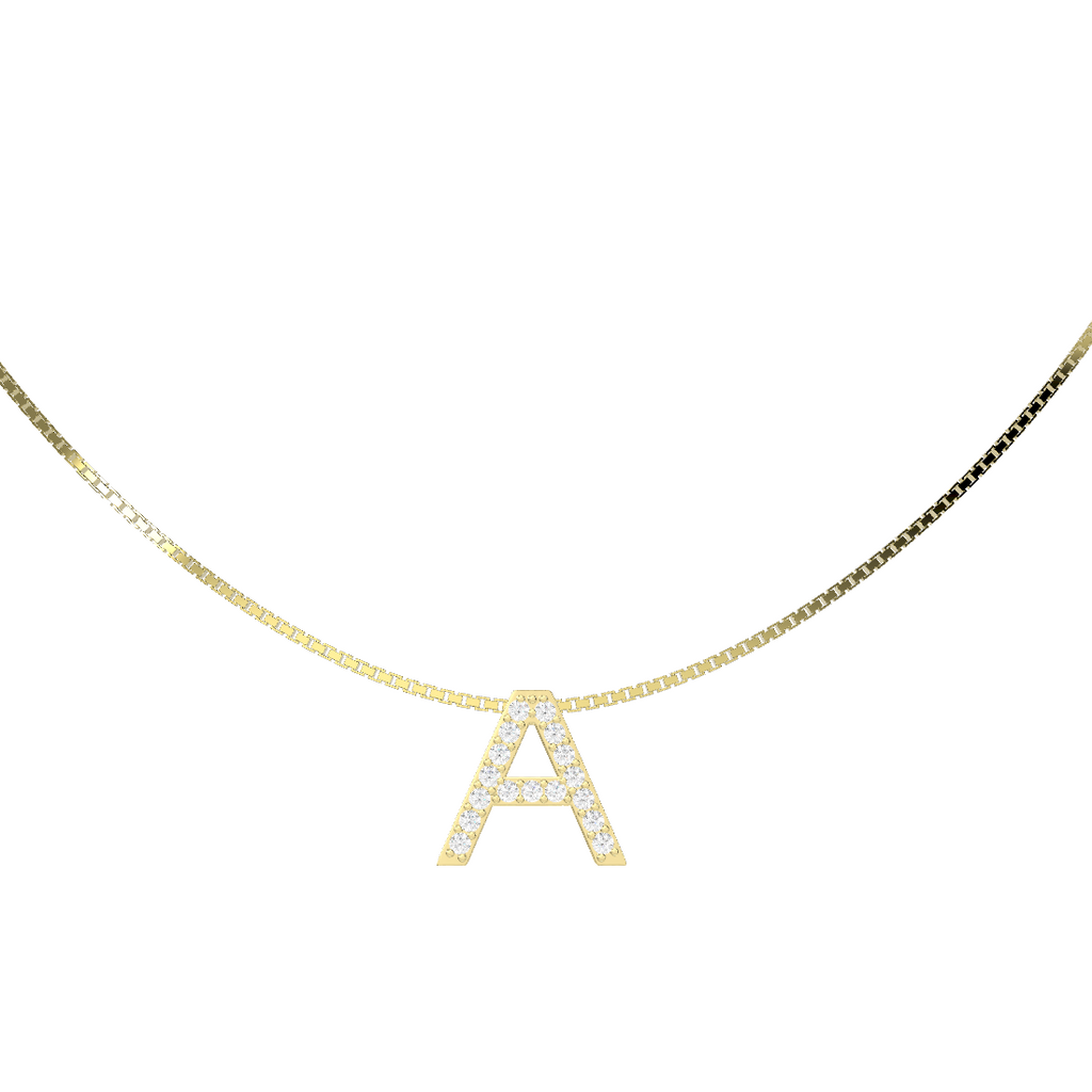 18k Gold Plate Initial Necklace AW24N006G