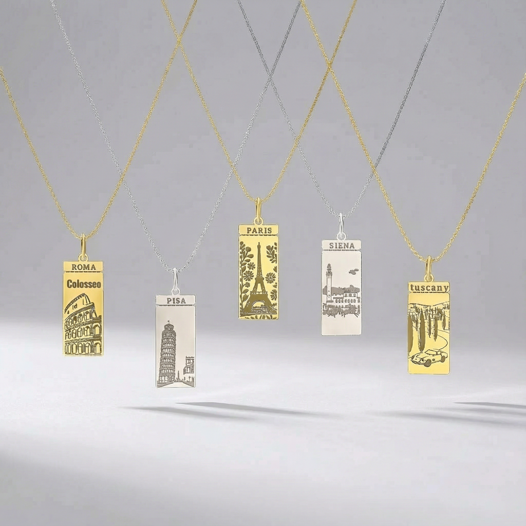 Luxe Woman Boarding Ticket Necklace SN003H