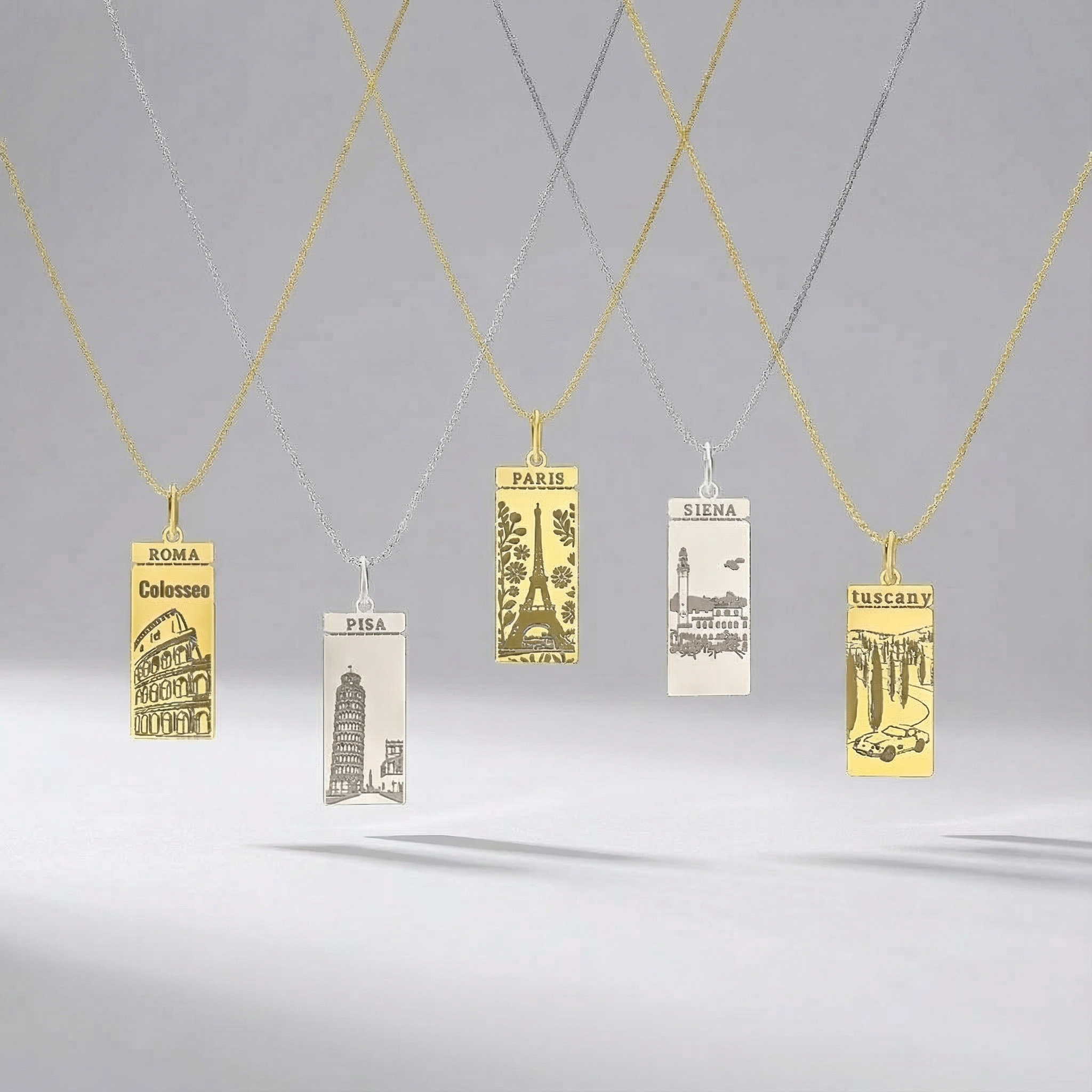 Luxe Woman Boarding Ticket Necklace SN003H