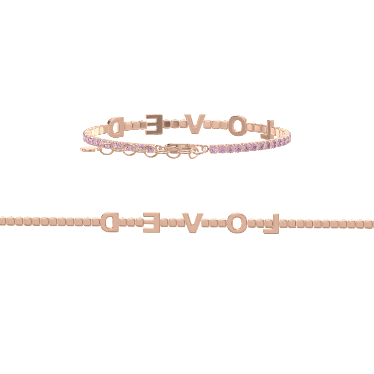 Birthstone Name Tennis Bracelet