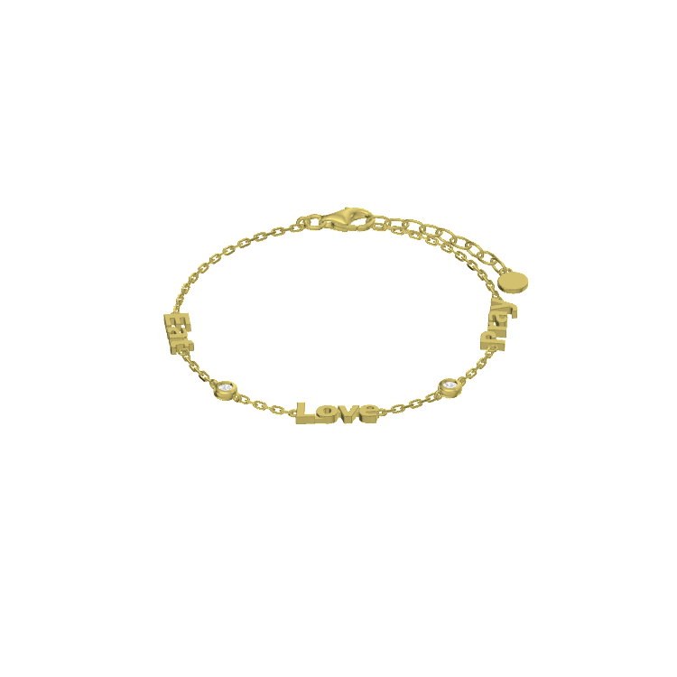Linked by Love – Name Bracelet with Emotional Spark